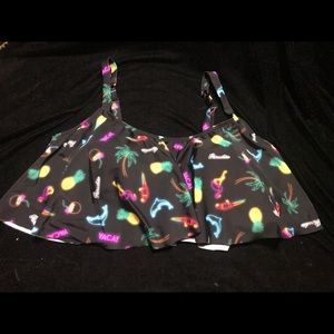 Torrid neon vaca swim top